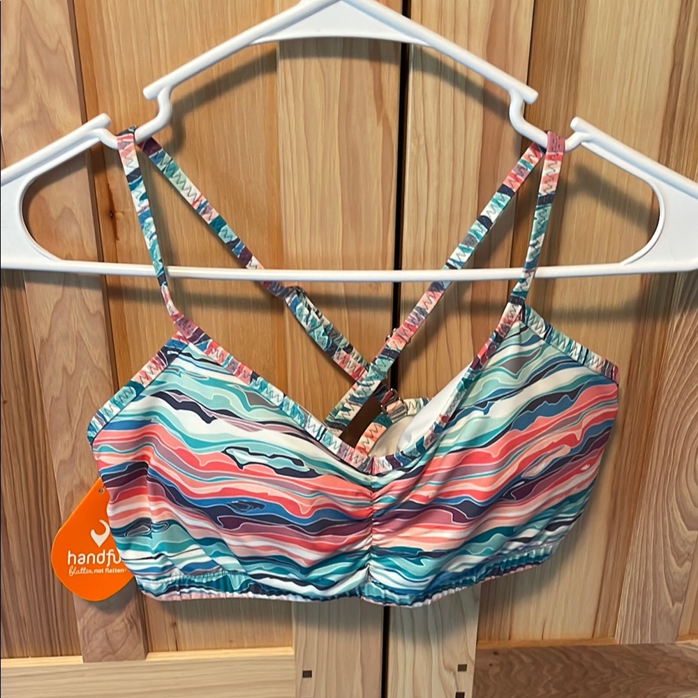 Handful Multicolor Strappy Sports Bra
